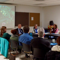 John Roberts and Katie Mohler (Covenant Christian School) lead a discussion on their experiences with successful outdoor learning.