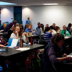 The second annual LREC Teacher Conference, held at Missouri Botanical Garden, gets underway.