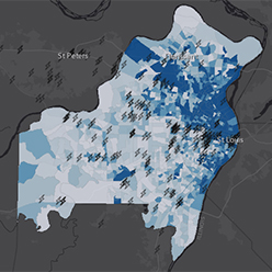 Map of electric vehicle charging stations in St. Louis City and County